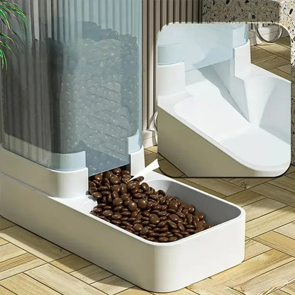 Automatic Dog Feeder & Water Dispenser Set - 1Pc/2Pcs Plastic Gravity System for Hassle-Free Pet Care