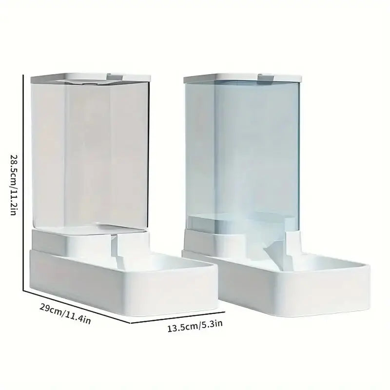 Automatic Dog Feeder & Water Dispenser Set - 1Pc/2Pcs Plastic Gravity System for Hassle-Free Pet Care